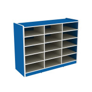 وحدة تخزين حقائب 15 خانه مقاس 120*40*60سم لون ازرق 