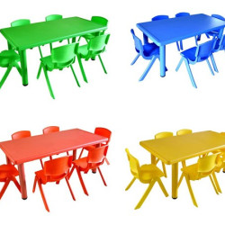 طاولة بلاستيك مستطيلة مستوى واحد مقاس :120*60*50سم