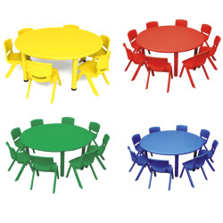 طاولة دائرية مستوى واحد بلاستيك  طاولة دائرية مستوى واحد بلاستيك