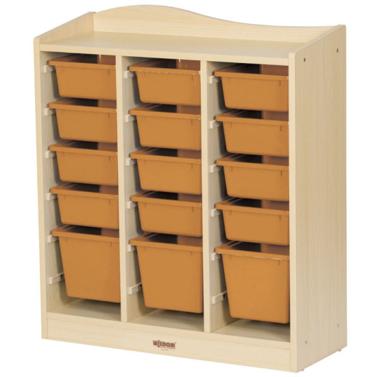 وحدة تخزين خشبية نظام صناديق – الصناديق تباع منفصلة -مقاس : 76.8*99*30سم