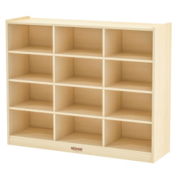 وحدة تخزين خشبي 12 خانه مقاس : 123*99*35سم