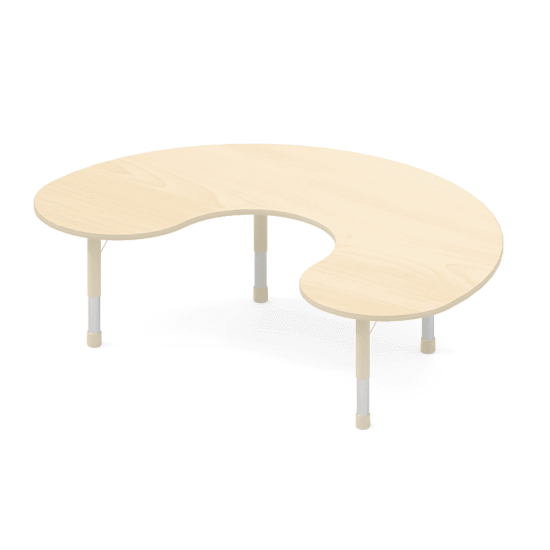 طاولة هلالية-أرجل حديد متغيره الارتفاع من46-71سم مقاس 180*120سم