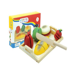 صينية الفواكه والخبز الخشبية صينية الفواكه والخبز الخشبية