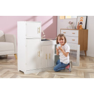 المطبخ الكلاسيكي الخشبي الأبيض مع الإضائة مقاس :99*100*34.5سم المطبخ الكلاسيكي الخشبي الأبيض مع الإضائة مقاس :99*100*34.5سم