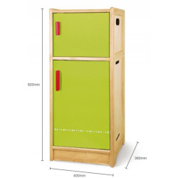 الثلاجة الخشبية الملونة 