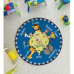 سجادة كوكب الحيوان الدائرية - قطر 133سم