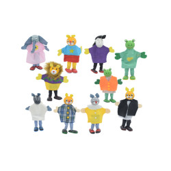 عرائس اصابع خشبية  - 10 شكل عرائس اصابع خشبية  - 10 شكل