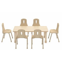 طاولة مستطيل خشب للحضانات120*60*44 سم طاولة مستطيل خشب للحضانات120*60*44 سم