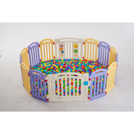 حواجز بلاستيكية عدد 14 قطع مع باب و ألعاب - ملون الارتفاع 63سم حواجز بلاستيكية عدد 14 قطع مع باب و ألعاب - ملون الارتفاع 63سم