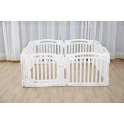 حواجز بلاستيكية عدد 8 قطع مع باب - لون أبيض الارتفاع 63 سم حواجز بلاستيكية عدد 8 قطع مع باب - لون أبيض الارتفاع 63 سم