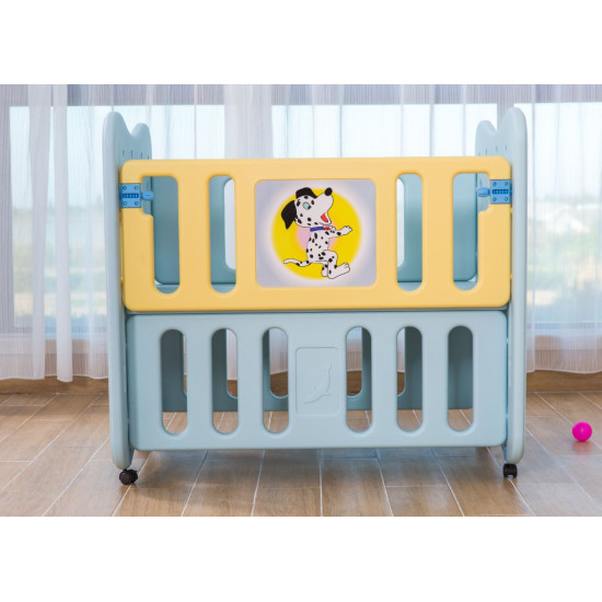 سرير أطفال 2 في 1 لون أزرق - حجم المرتبة المطلوبة 90*55 سرير أطفال 2 في 1 لون أزرق - حجم المرتبة المطلوبة 90*55