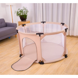 حاجز دائري فابريك لون بني فاتح -134*71سم حاجز دائري فابريك لون بني فاتح -134*71سم