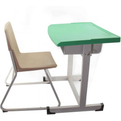 طقم طاولة وكرسي اخضر الشكل القديم ( الدرج شبك)