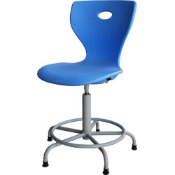 كرسي مختبر دوار حلزوني ثابت لون سماوي