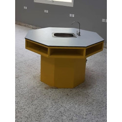 طاولة مختبر علمي ثماني سطح فينوليك 