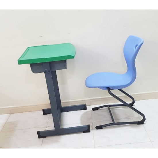 طقم طاولة وكرسي طالب ابتدائي متوسط ثانوي هيكل الطاولة مجدد