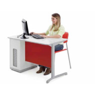 Teacher's desk with computer holder Teacher's desk with computer holder