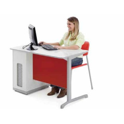 Teacher's desk with computer holder Teacher's desk with computer holder