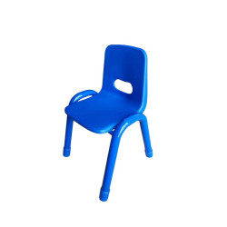 كرسي ابتدائي مقعد بلاستيك وارجل حديد ارتفاع المقعد 38 سم