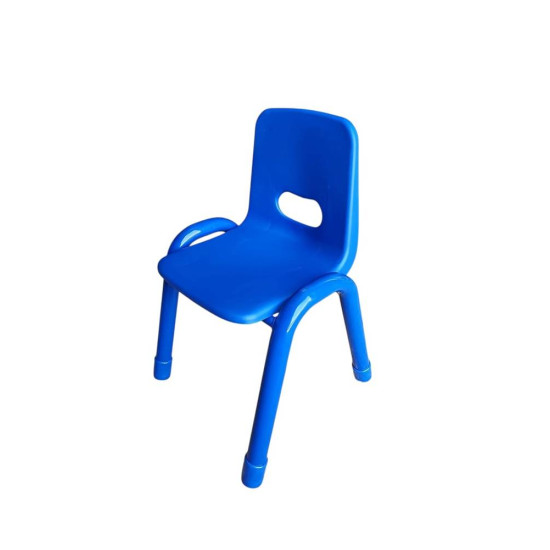 كرسي ابتدائي مقعد بلاستيك وارجل حديد ارتفاع المقعد 38 سم