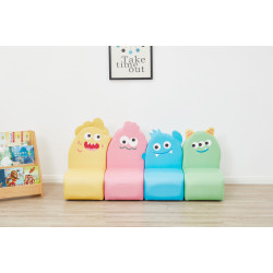 كنب الشخصيات الملونة 4 قطع مقاس: 64*40*144 سم