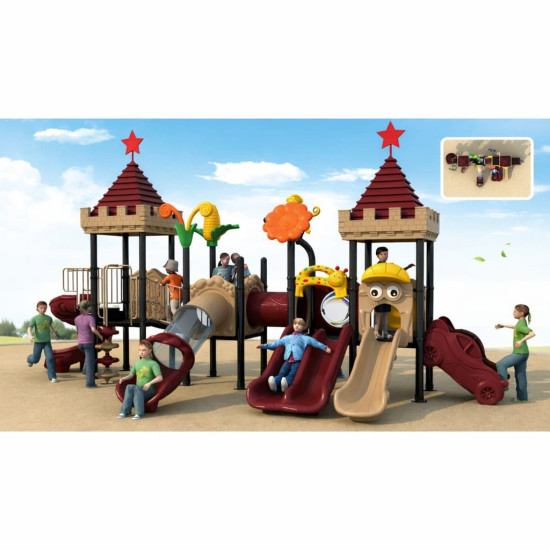 ألعاب الملاعب والحدائق - لعبة زحليقة بأبعاد 3 × 8 × 3.3 × 4.1