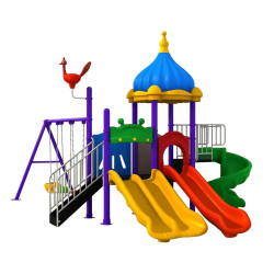 لعبة حدائق خارجية متكاملة مع زحاليق ومراجيح مقاس: 380*600*390 سم