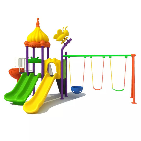 لعبة حدائق خارجية متكاملة مع زحاليق ومراجيح مقاس: 280*390*510 سم