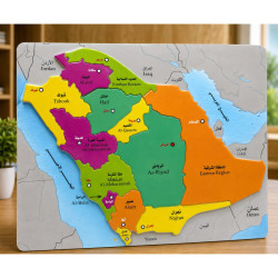 Kingdom regions puzzle for children