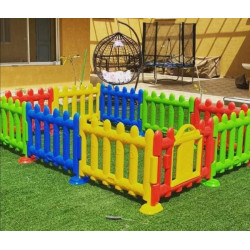 Colorful plastic barriers with 4 pieces bases Colorful plastic barriers with 4 pieces bases