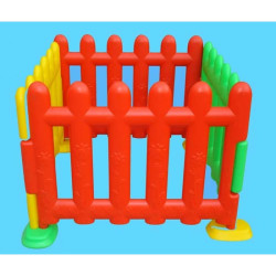 Colorful plastic barriers with 4 pieces bases Colorful plastic barriers with 4 pieces bases