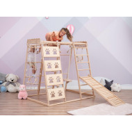 Large Wooden Climbing Club with 6 Exercise Pieces Size 152.5*120*145cm Large Wooden Climbing Club with 6 Exercise Pieces Size 152.5*120*145cm