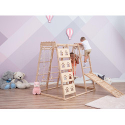 Large Wooden Climbing Club with 6 Exercise Pieces Size 152.5*120*145cm Large Wooden Climbing Club with 6 Exercise Pieces Size 152.5*120*145cm