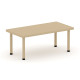 Single beige rectangular plastic table size: 120*60*50 cm