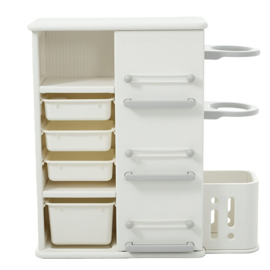 مجموعة الارفف البيضاء للتخزين مقاس: 110*110*38 سم