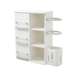 مجموعة الارفف البيضاء للتخزين مقاس: 110*110*38 سم