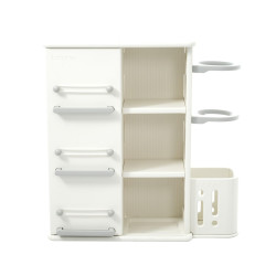 مجموعة الارفف البيضاء للتخزين مقاس: 110*110*38 سم