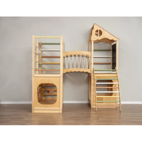 Play & Climbing Tower with Slide & Climbing Size: 180*112*184 cm