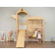 Wooden Climbing Exercise Tower with 4 Exercise Pieces Size: 212*71.6*222 cm Wooden Climbing Exercise Tower with 4 Exercise Pieces Size: 212*71.6*222 cm