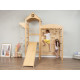 Wooden Climbing Exercise Tower with 4 Exercise Pieces Size: 212*71.6*222 cm Wooden Climbing Exercise Tower with 4 Exercise Pieces Size: 212*71.6*222 cm
