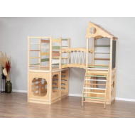 Play & Climbing Tower with Slide & Climbing Size: 180*112*184 cm Play & Climbing Tower with Slide & Climbing Size: 180*112*184 cm