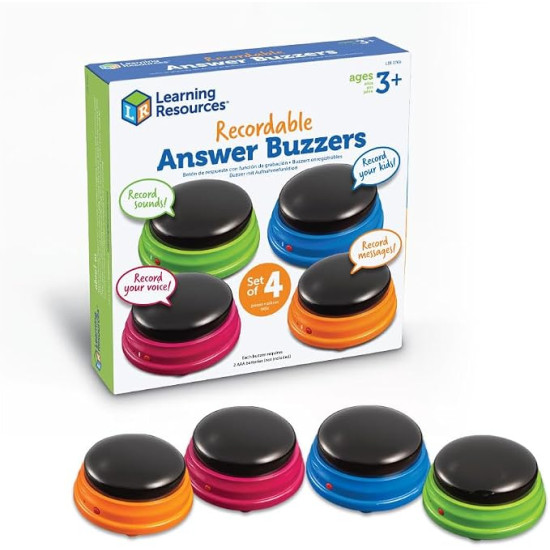 Learning Resources Recordable Answer Bells 4-Pack