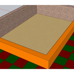 حاجز حوض رمل مقاس: 30*40*400*300سم