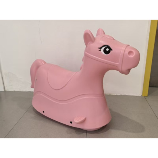 الحصان الهزاز الكبير لون وردي