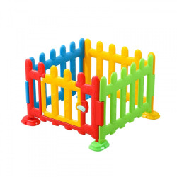 Colored plastic barriers with 4 pieces with a door Colored plastic barriers with 4 pieces with a door