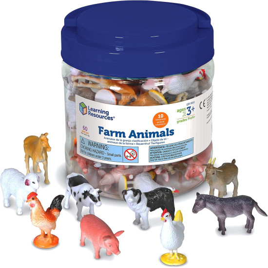 Learning Resources Farm Animal Saliva 60 Pieces