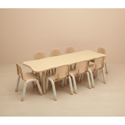 طاولة مستطيلة ليغاسي 180*60*48-71 سم