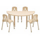 Wooden semi-circular table with iron legs, size: 120*60*52 cm