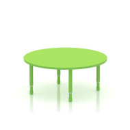 طاولة دائرية خشب قطر  120 سم بأرجل متعددة الارتفاعات 55-75 سم - لون اخضر