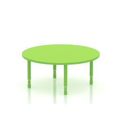 طاولة دائرية خشب قطر  120 سم بأرجل متعددة الارتفاعات 55-75 سم - لون اخضر